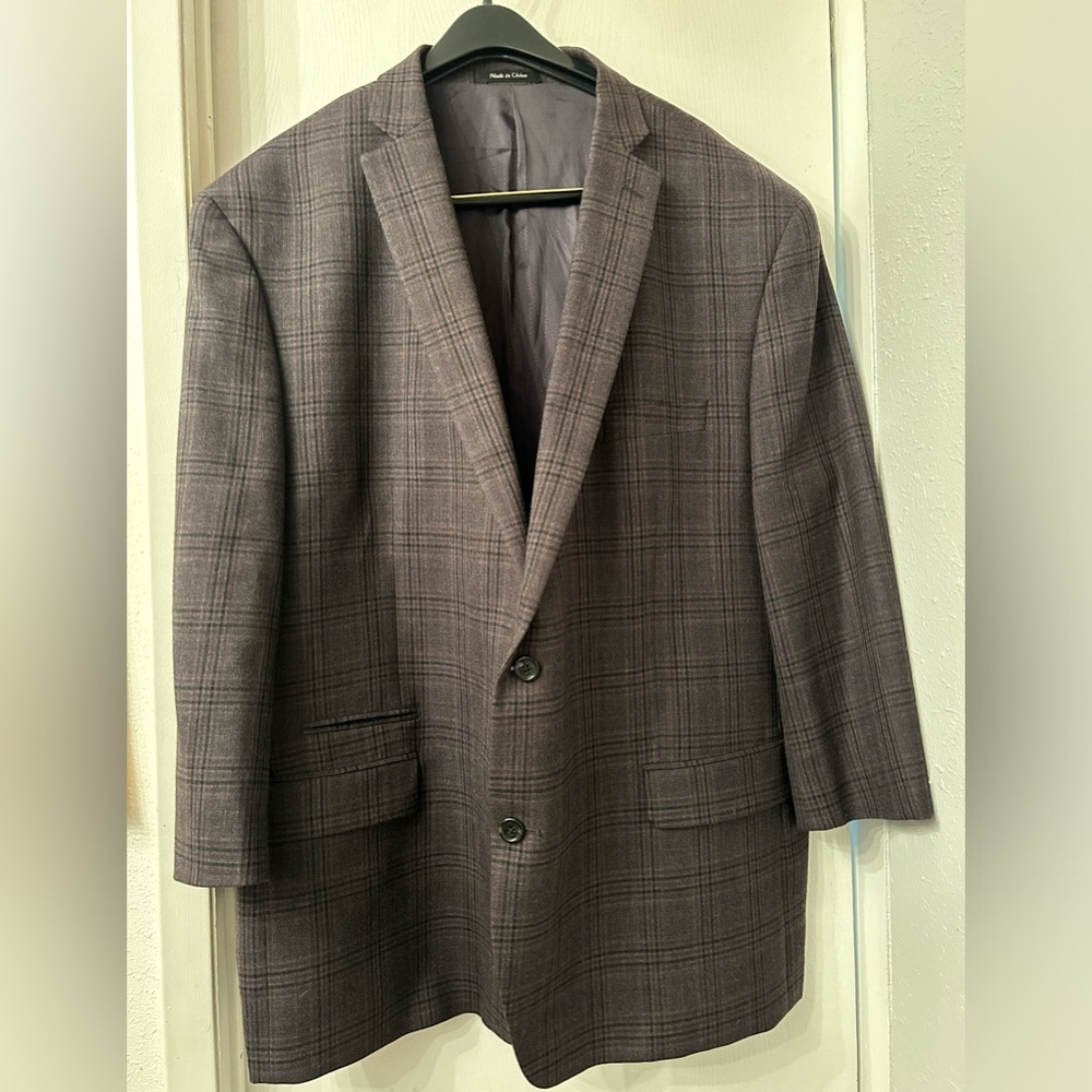MICHAEL Michael Kors Brown Grey Plaid Sports Coat